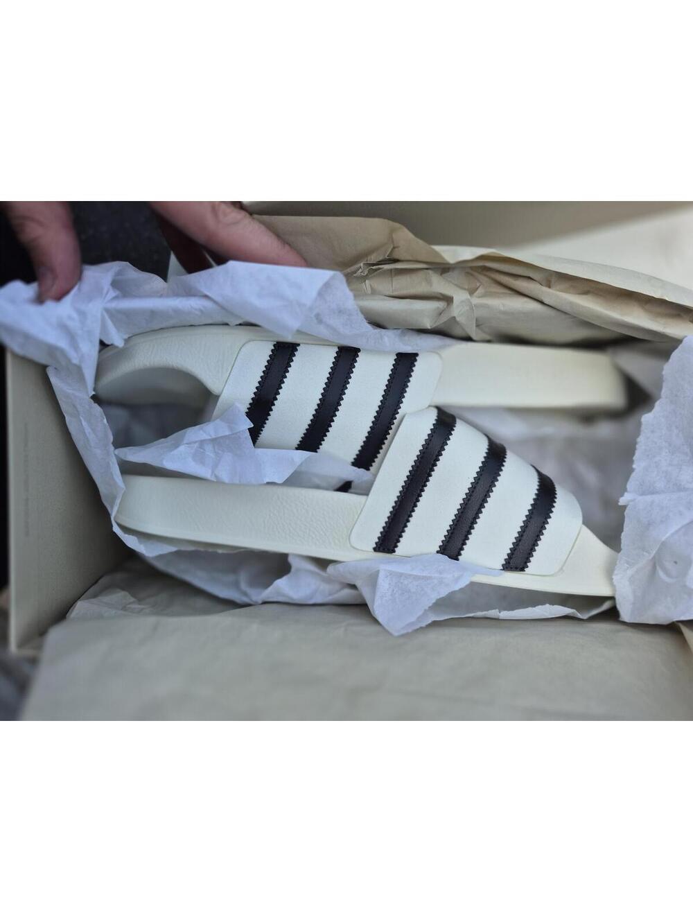 Adidas Fear of God FOG Adilette Slides Sandals White Size 14